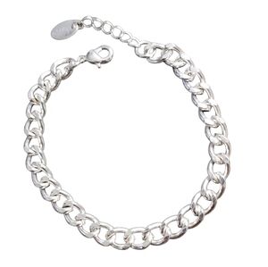 Claire's Silver Tone Curb Chain Bracelet
